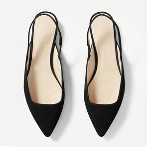 Everlane “the editor” black slingback shoes